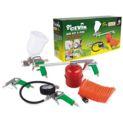 Kit aerográfico para compresor 5 piezas Cevik
