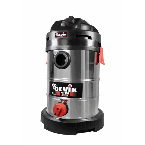 Aspirador De Bidón Inoxidable Cevik CE-PRO30XT - Aspirador sólidos/líquidos